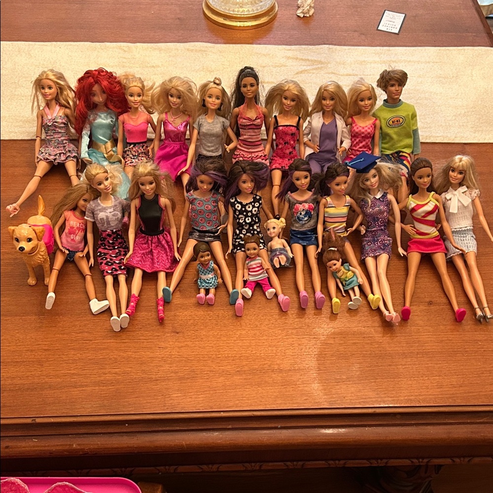 Barbie Fashion Doll Collection with Pink and Purple Outfits